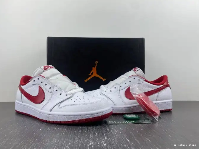 Rep Retro Varsity White Red 705329-101 Low Jordan 1 0603